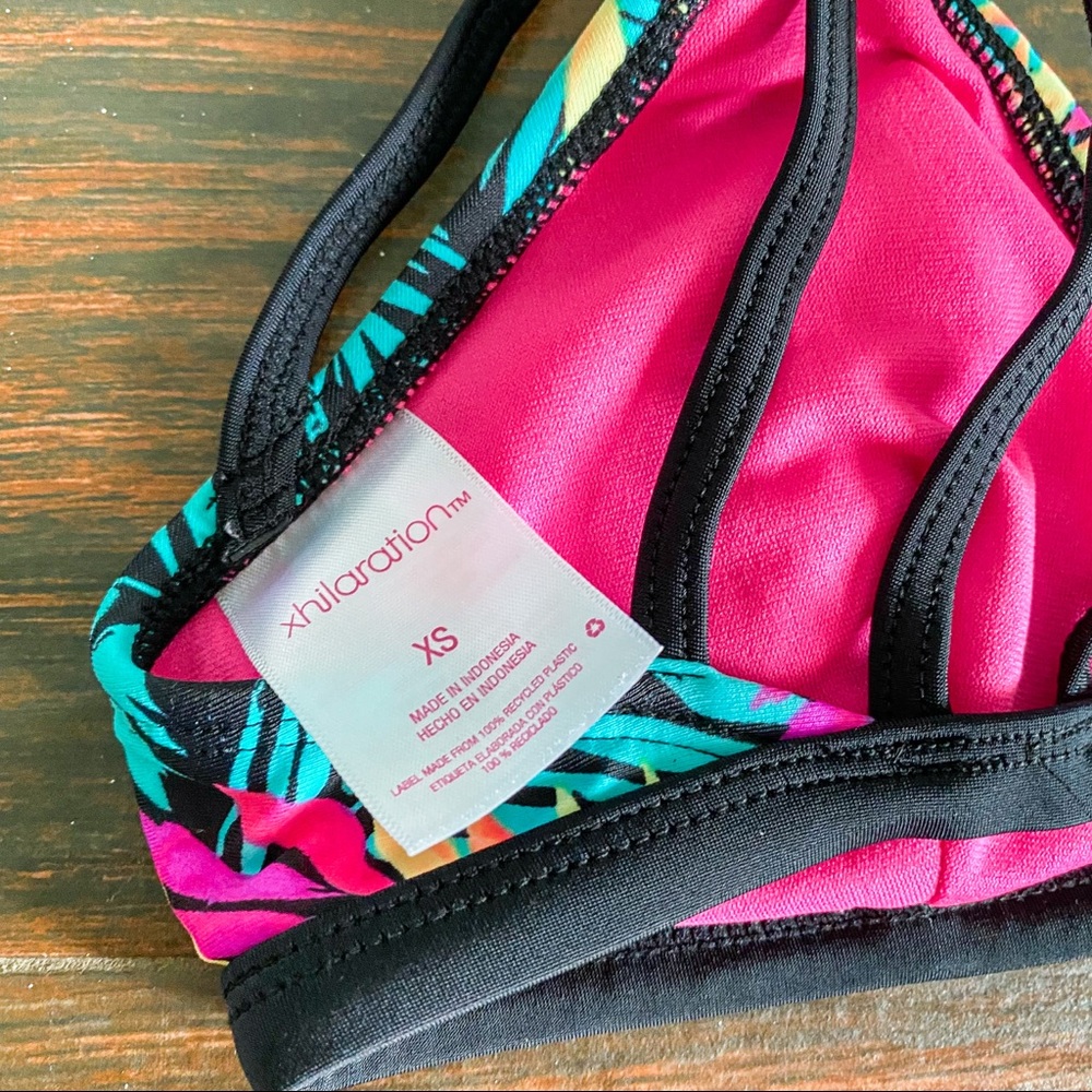 🌊 Xhilaration Multicolor Palm Print Bikini SET - Picture 4 of 5